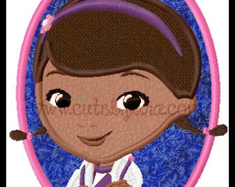 Doc McStuffins Cameo Applique Machine Embroidery Design (DIGITAL ITEM)