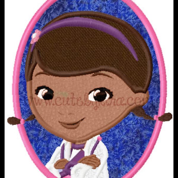 Doc McStuffins Cameo Applikation Maschinenstickerei Design (digitale Artikel)