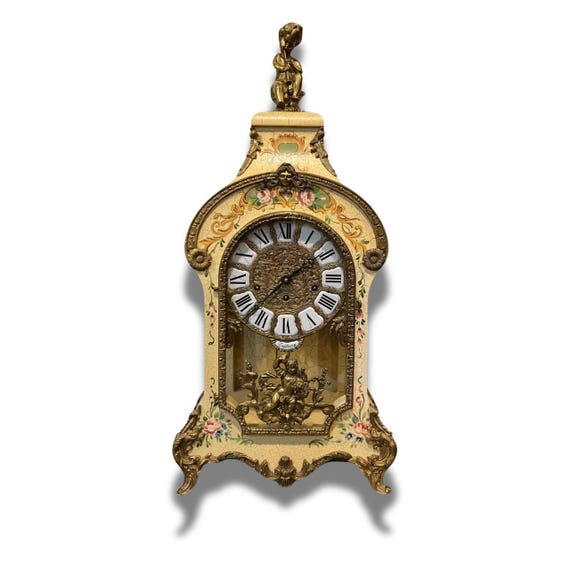 Vintage-tiffany Mantle Shelf Clock Franz Hermle 30