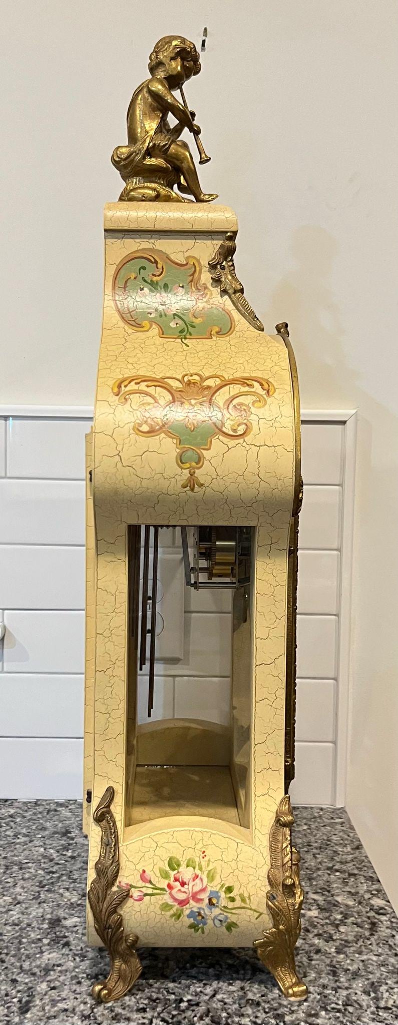 Vintage-tiffany Mantle Shelf Clock Franz Hermle 30