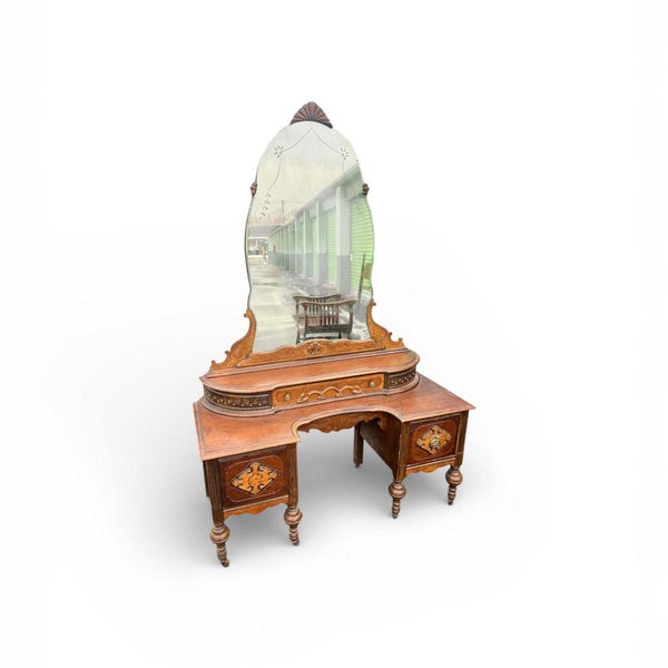 Antique Victorian Style Vanity with Mirror
