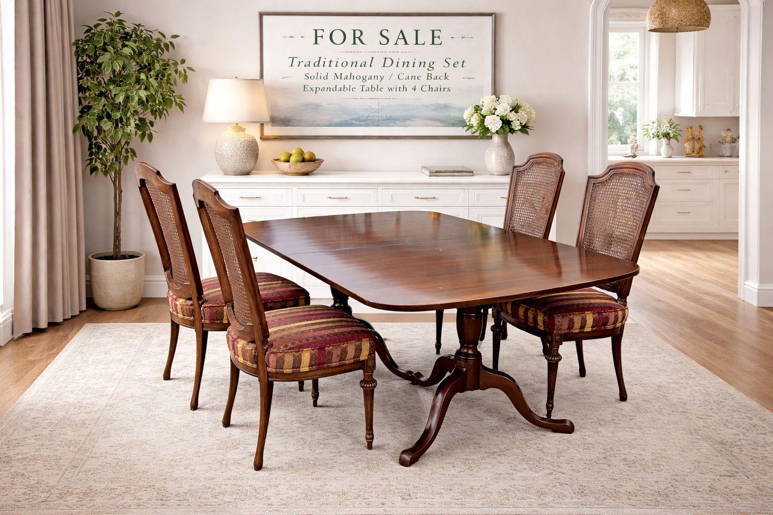 ダイニングテーブル Dining Table set antique storage chair Antique Dining Room Table and Chairs - Etsy