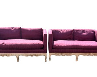 Set of 2 Custom Upholstered Vintage Sofas