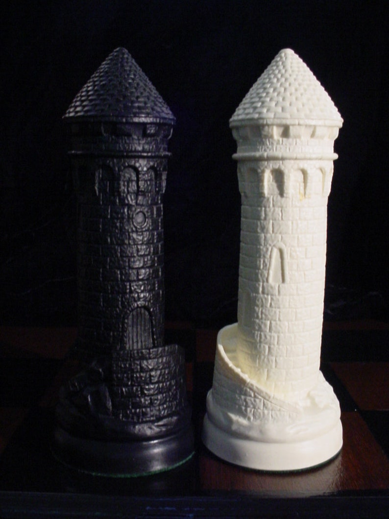 MEDIEVAL CHESS SET 9 King Arthur Plain Ebony & Ivory look, Made 2 Order Only. No Stock. Check delivery date. Contact me 4 more info. image 7