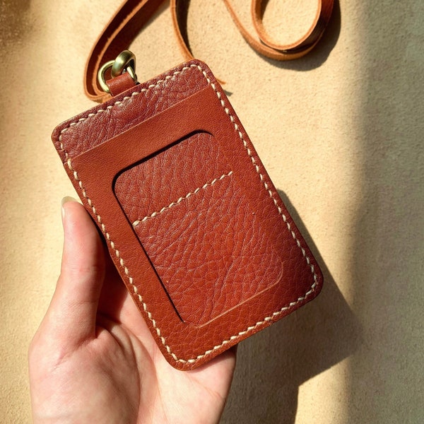 Leather Badge Holder Etsy