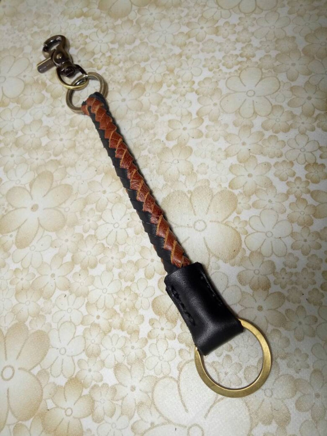 Cordón de cuero trenzado cordón de cuero marrón y negro Etsy