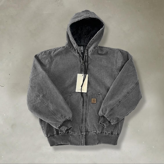 00s MEXICO製 carhartt J130 ACTIVE JACKET Carhartt Men's 104050 J130 Washed Duck Active Jac, Black