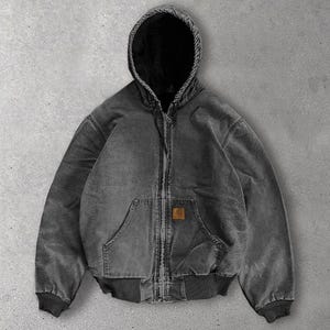 Loose Carhartt Full Swing Washed Duck Fleece Lined Jacket W