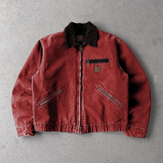 Carhartt J97 Detroit Jacket Crimson Red - Etsy