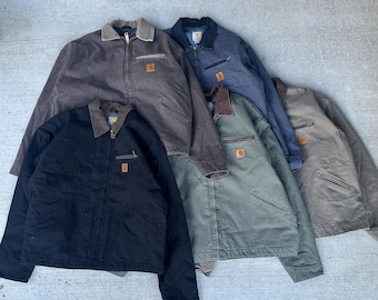 Carhartt デトロイトジャケット J97 PTL Made in USA Vintage Carhartt J97 PTL Petrol Detroit Jacket Blanket Lined
