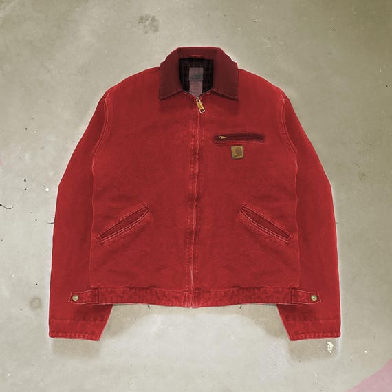 Carhartt J97 Detroit Jacket Crimson Red - Etsy