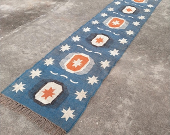 Vintage Kilim Runner Rug Custom Size Rug Bohemian Rug Traditional Rug Rugs For Bedroom Home Decor Handwoven accent stair Navajo Kilim Rug