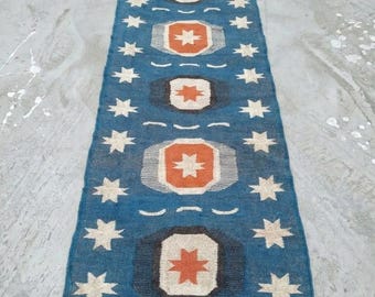 Vintage Kilim Runner Rug Custom Size Rug Bohemian Rug Traditional Rug Rugs For Bedroom Home Decor Handwoven accent stair Navajo Kilim Rug