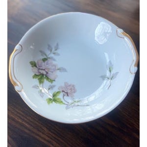 Vintage Se Yei Japon pivoine plat bordure dorée floral porcelaine vaisselle bol élégant pivoine design artistes rêve rond manche plat de service