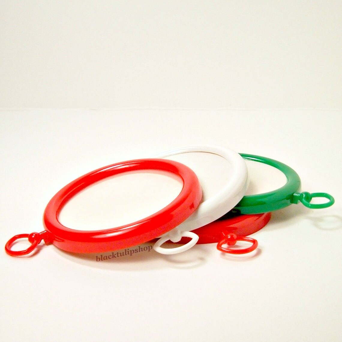 CHRISTMAS 4 Round Craft Frames Cross Stitching DIY Handmade Etsy