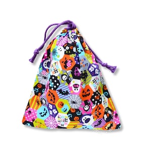Halloween Fabric Pouch: Patchwork Japanese Drawstring Bag