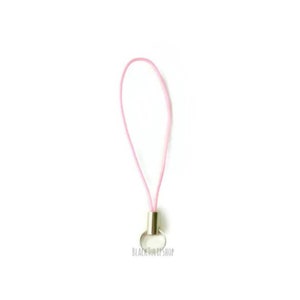 AS IS 1pc Pastel Pink Strawberry Bell Charm Kawaii Strawberry Charms Jingle Bell Cell Phone Charm Pink Strawberries Fairy Kei Planner Charms Light Pink Loop