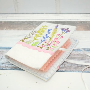 Wildflower Needle Book hand embroidery pattern pdf instant download gift for stitchers needle case pattern