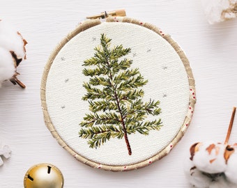 Christmas Tree Hoop Hand Embroidery Pattern pdf Instant Download