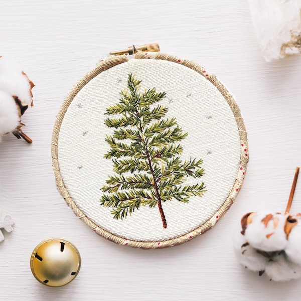Christmas Tree Hoop Hand Embroidery Pattern pdf Instant Download