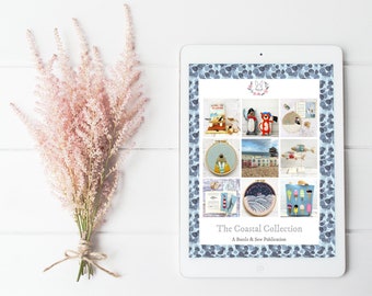 Coastal Collection digital seaside sewing and hand embroidery pattern book pdf file instant download