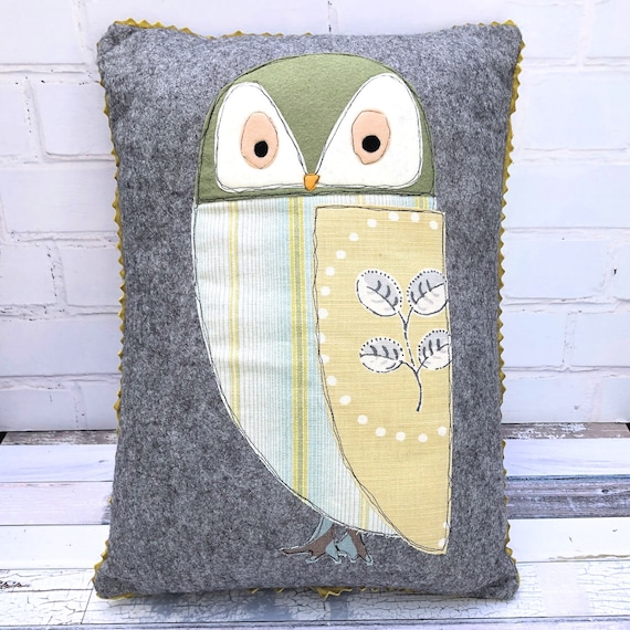 Harvest Owl Applique Cushion or Pillow Pattern Pdf Instant - Main Image