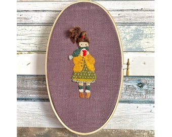 Little Stitching Girl: Alice Hand Embroidery Pattern pdf file instant download