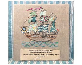 Where shall we Adventure -  Pirate Ship Applique pdf pattern