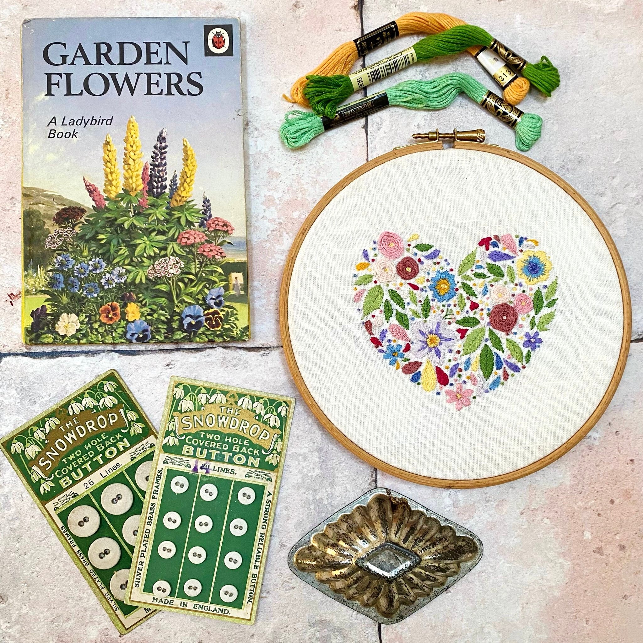 Floral Heart Hand Embroidery Hoop Art Pdf Pattern Instant Download - Etsy