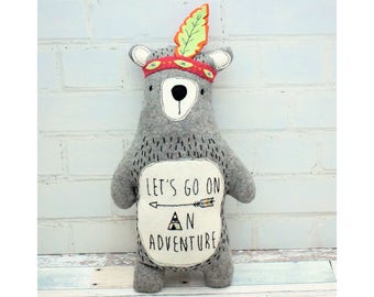 Wilderness Bear Softie Pattern pdf instant download