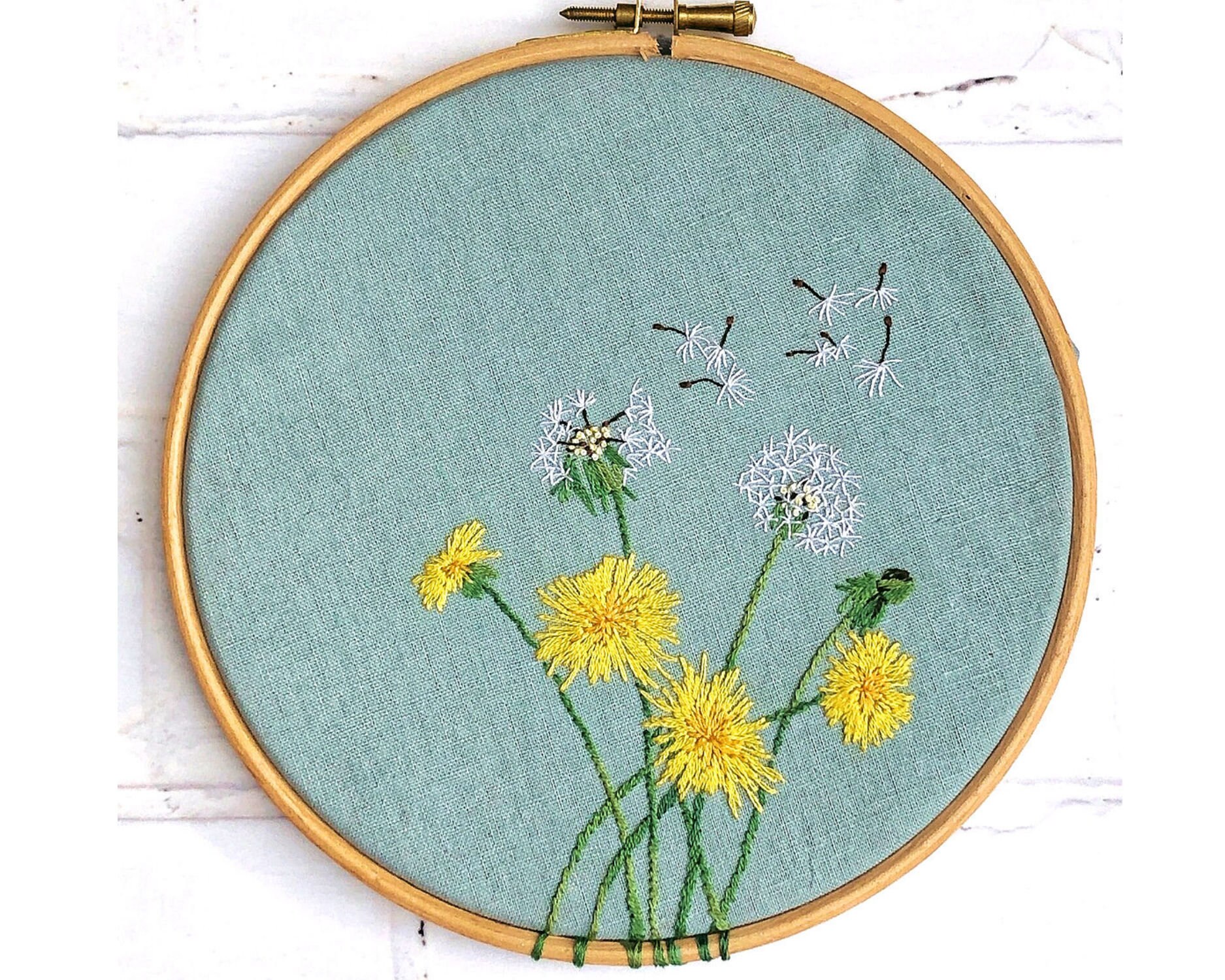 Dandelion embroidery outlet