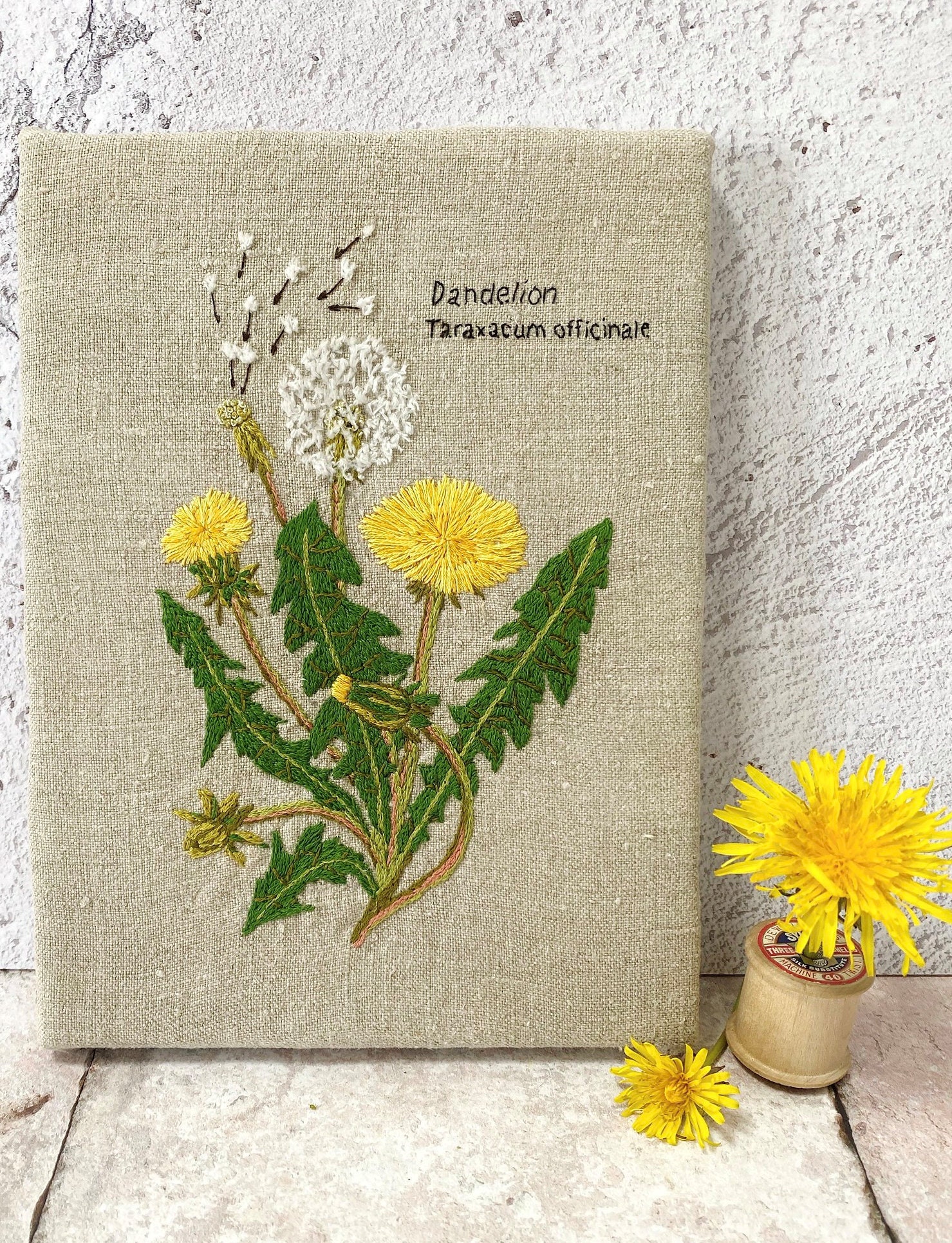 植物タンポポの手刺繍パターン、デジタルPDFファイル、即時 植物タンポポの手刺繍パターン、デジタルPDFファイル、即時