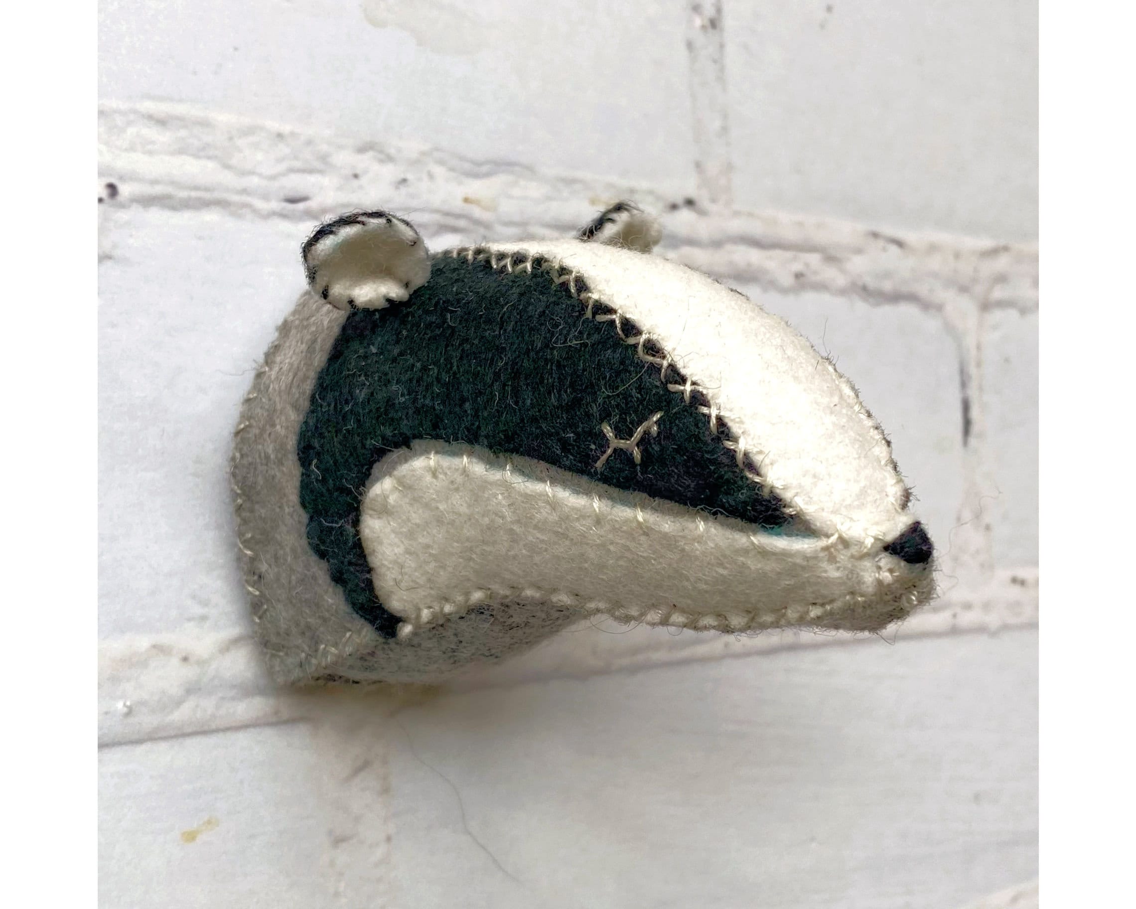Badger Head Felt Animal Head Faux Taxidermy Pattern Pdf File Instant ...