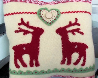 Nordic Reindeer Christmas Applique  pdf pattern