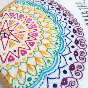 Festival Mandala Hoop pdf embroidery pattern instant download image 2