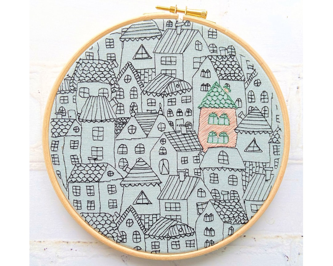 Our House Hand Embroidery Hoop Pattern Pdf File Instant Download Fun ...