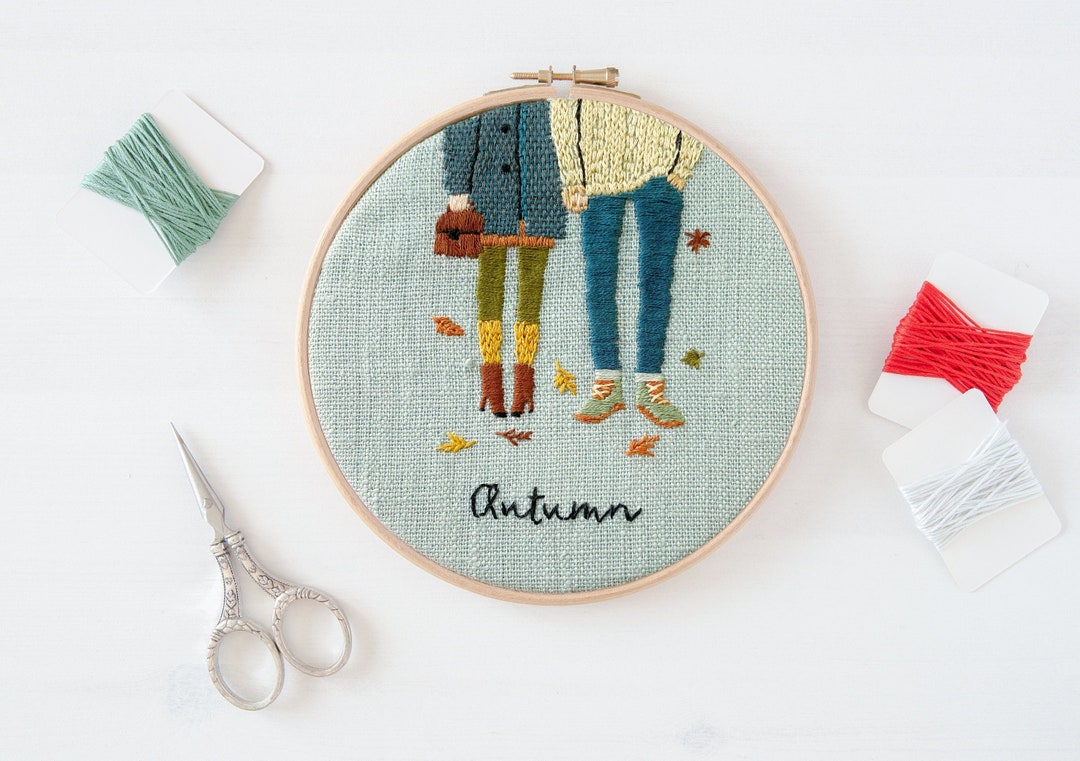 Autumn Loving Fall Hand Embroidery Hoop Pattern Pdf Instant Download - Etsy