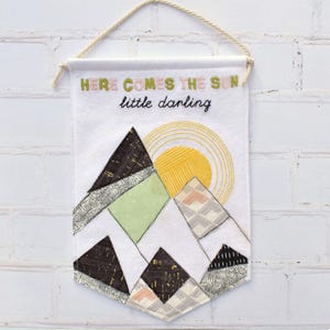 Here Comes the Sun Pennant Banner pdf pattern instant download
