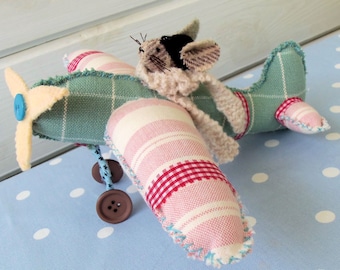 Brave Aviator Mouse pdf softie pattern