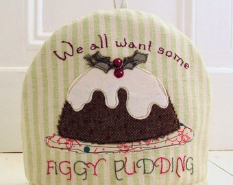 Figgy Pudding Christmas Tea Cosy pdf Pattern instant download