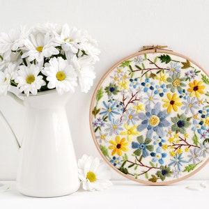 Sunshine Blossom Hoop Hand Embroidery Pattern pdf instant download image 2