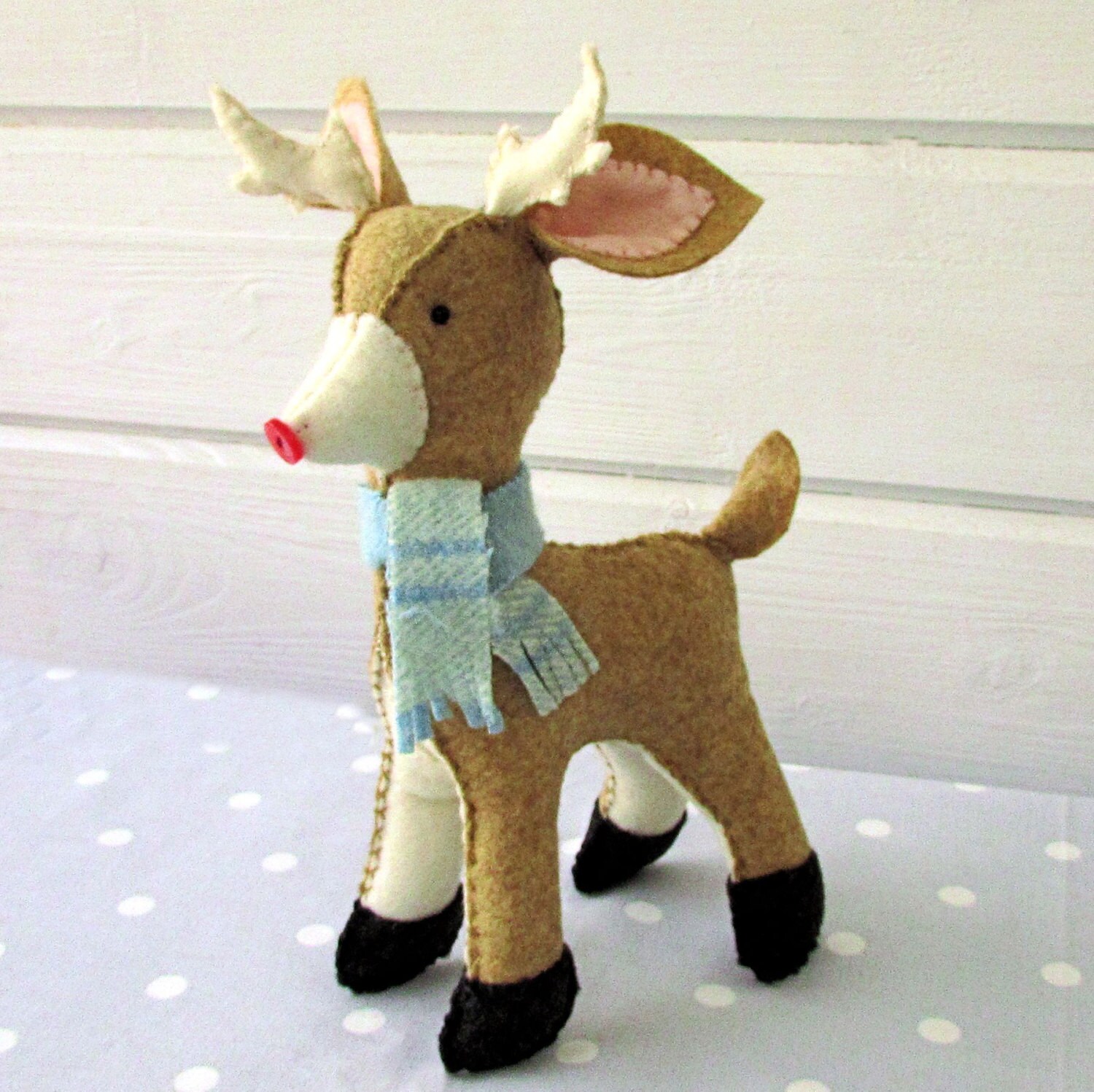 Christmas Reindeer Softie Pdf Downloadable Sewing Pattern Etsy