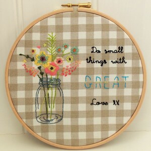 Small Things, Great Love Hand Embroidery Pattern Hoop Art pdf download image 2