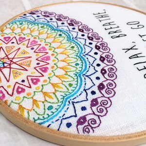 Festival Mandala Hoop pdf embroidery pattern instant download image 3