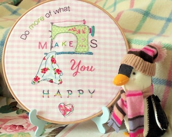 Happy Hoop Art Pattern download pdf inspirational quote