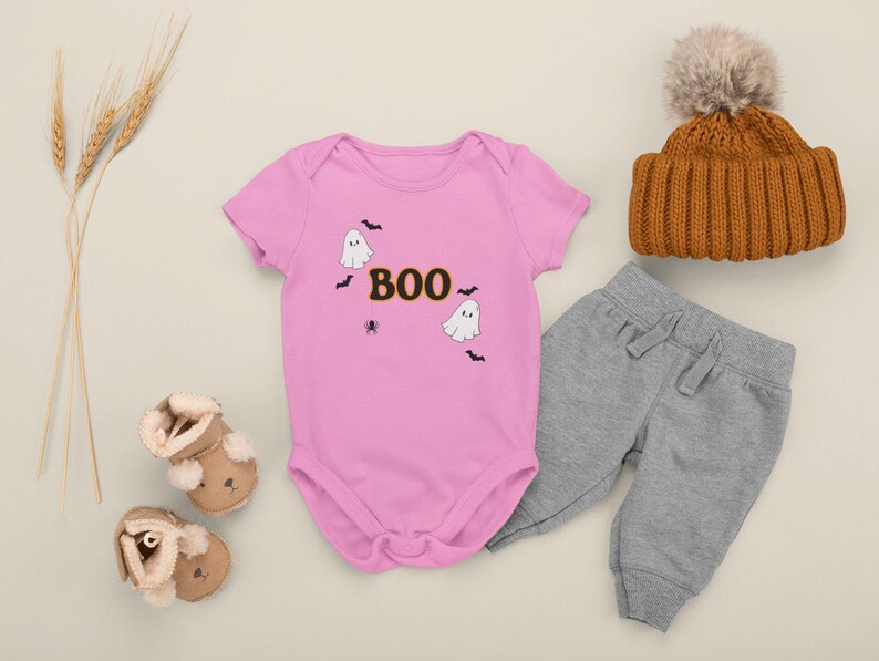 Spooky Boo Onesie, Infant Fine Jersey Bodysuit, Halloween Baby Romper