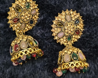 chunky indian jhumkas