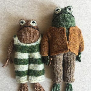 2 in 1 - Frog and his friend Knitting pattern, frog knitting pattern, Pattern Set with the clothes included Knitting PATTERN