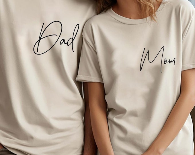 Mom and Dad Shirts, Mom and Dad Tees, Mom Pocket Tee, Dad Pocket Tee ...