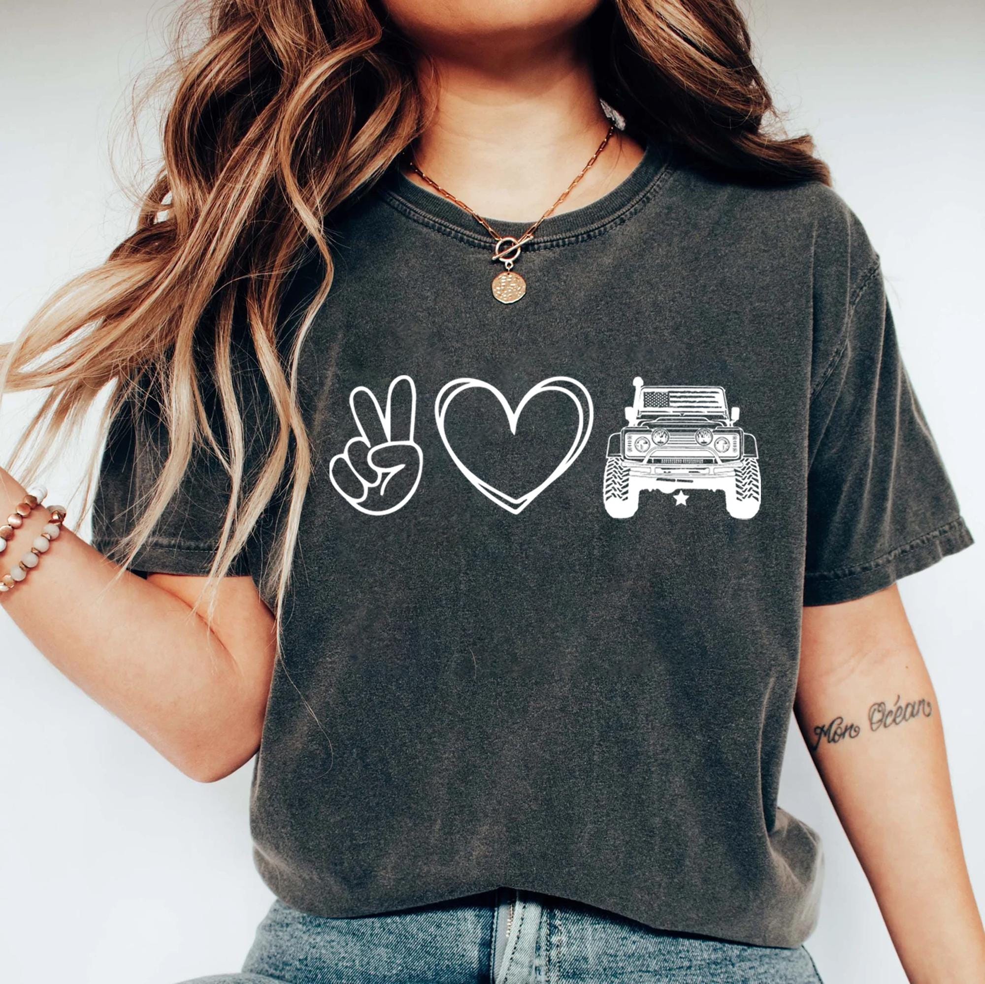 American Offroad Shirt, Love Peace Offroad Shirt, USA Flag Offroad Shirt, 4WD Offroad Shirt, Offroad Forest Shirt, Fathers Day Shirt